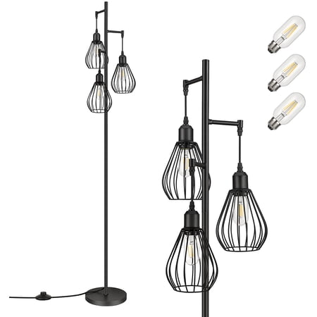 EDISHINE Dimmable Industrial Floor Lamp, Farmhouse Standing Lamp for EDISHINE Dimmable Industrial Floor Lamp, Farmhouse Standing Lamp for