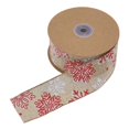thumbnail image 2 of CNKOO Christmas Wired Edge Ribbons 2 Inch Wide Wired Ribbons Christmas Printed Wired Ribbon Roll for DIY Christmas Wreath Bows Crafts Decoration, 2 of 8