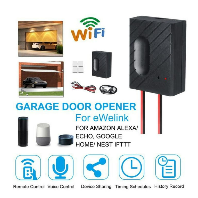 Garage door opener compatible with store google home