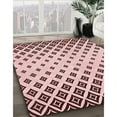 thumbnail image 3 of Ahgly Company Machine Washable Indoor Square Transitional Light Rose Pink Area Rugs, 3' Square, 3 of 7