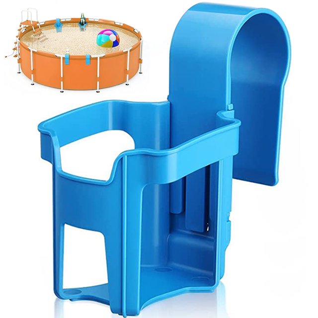 Muyoka Enganche el portavasos junto a la piscina para la mayoría de las piscinas El portavasos de plástico desmontable junto a la piscina para bebidas refrescantes Accesorios de piscina Se adapta a va Muyoka Hogar