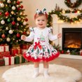 thumbnail image 2 of Enyan Baby Girls My First Christmas Outfit Newborn Infant 1st Xmas Princess Tutu Romper Dress + Headband 2Pcs Clothing Set, 2 of 4
