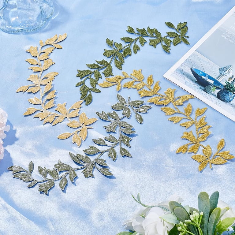 4Pcs 2 Colors Leaf Lace Fabric Vine Embroidered Patches Sewing Green Leaves  Patch Trim Applique Lace for Women DIY Sewing Trim Wedding Dress  Accessories DIY Decoration Clothes Colorful - Walmart.com