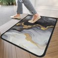thumbnail image 4 of Black White Gold Marble Pattern Door Rugs,Washable Non Slip Door Mats Indoor,Decorative Door Mats,Entry Mat Indoor for Entrance,Bedroom,Kitchen,Bathroom,30"x17", 4 of 6