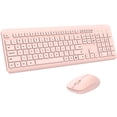 thumbnail image 1 of Combo de teclado y ratón inalámbricos EDJO de tamaño completo, rosa, 1 of 8