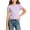 Purple, variant on Girls Short Sleeve T-shirts Solid Color Round Neck Summer Basic Tees Casual Kids Tops for 1-15 Years