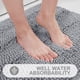 thumbnail image 4 of Alfombra de baño Grandaily Chenille a rayas, 60 x 40 cm, color gris absorbente, 4 of 7