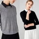 thumbnail image 5 of Blusa de cuello falso Vintage con cuello desmontable, camisa para hombre y mujer (blanco + negro), 2 uds. Rojo Verde Cocina, Decoración y Otros, 5 of 5