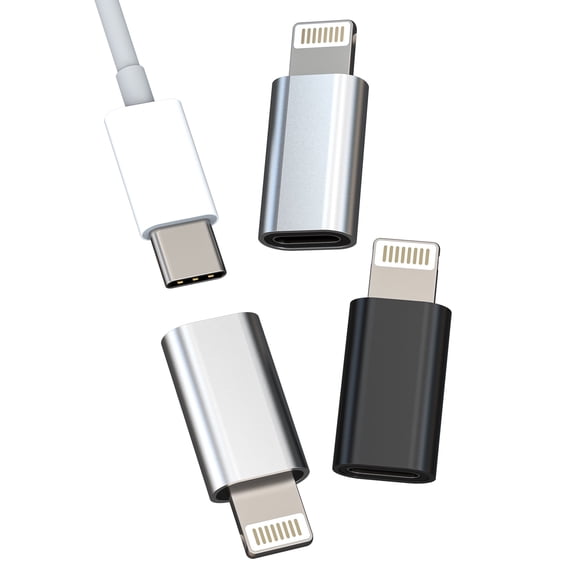 USB C Female to for Lightning Male Adapter 3Pack, for iPhone 12 11Pro Max Mini 8/X/XR/XS/SE/7Plus for iPad Air Type C Charging Support Data Transmission Connect Charger Connector Cable Converter