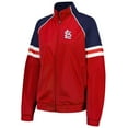thumbnail image 2 of Women's G-III 4Her by Carl Banks Red St. Louis Cardinals First Place Raglan Full-Zip Track Jacket, 2 of 3