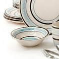 thumbnail image 3 of Gibson Deluxe Essentials 32 Piecess Dinnerware Combo Set-Blue, 3 of 6