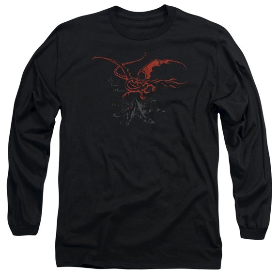 The Hobbit Men's Smaug Long Sleeve Small Black