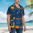 thumbnail image 5 of Xecao Funny Steam Train print Hawaiian shirt - a stylish short-sleeve button-down for men, perfect for casual beach and tropical outings., 5 of 9