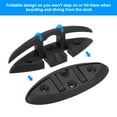 thumbnail image 4 of Uxcell 5Inch Boat Folding Cleat Flip-up Dock Cleat Dock Mooring Cleat with Screws, Black 2 Pack, 4 of 6