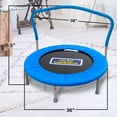 thumbnail image 7 of Sportspower My 1st Trampoline 36" Indoor/Outdoor Mini Rebounder Trampoline with No-Gap Padded Cover, for Toddlers & Kids, Max Weight Capacity 220 LBS - BLUE, 7 of 7