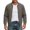 Khaki, variant on Mens Subtle Diamond Jacquard Bomber Jackets Zip Up Rib Collar Zipper Pocket Casual Baseball Coat