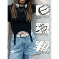 thumbnail image 2 of Maikun Women Belts Rivets Belts for Jeans Pants Dresses Studded White Belt Women, 2 of 7
