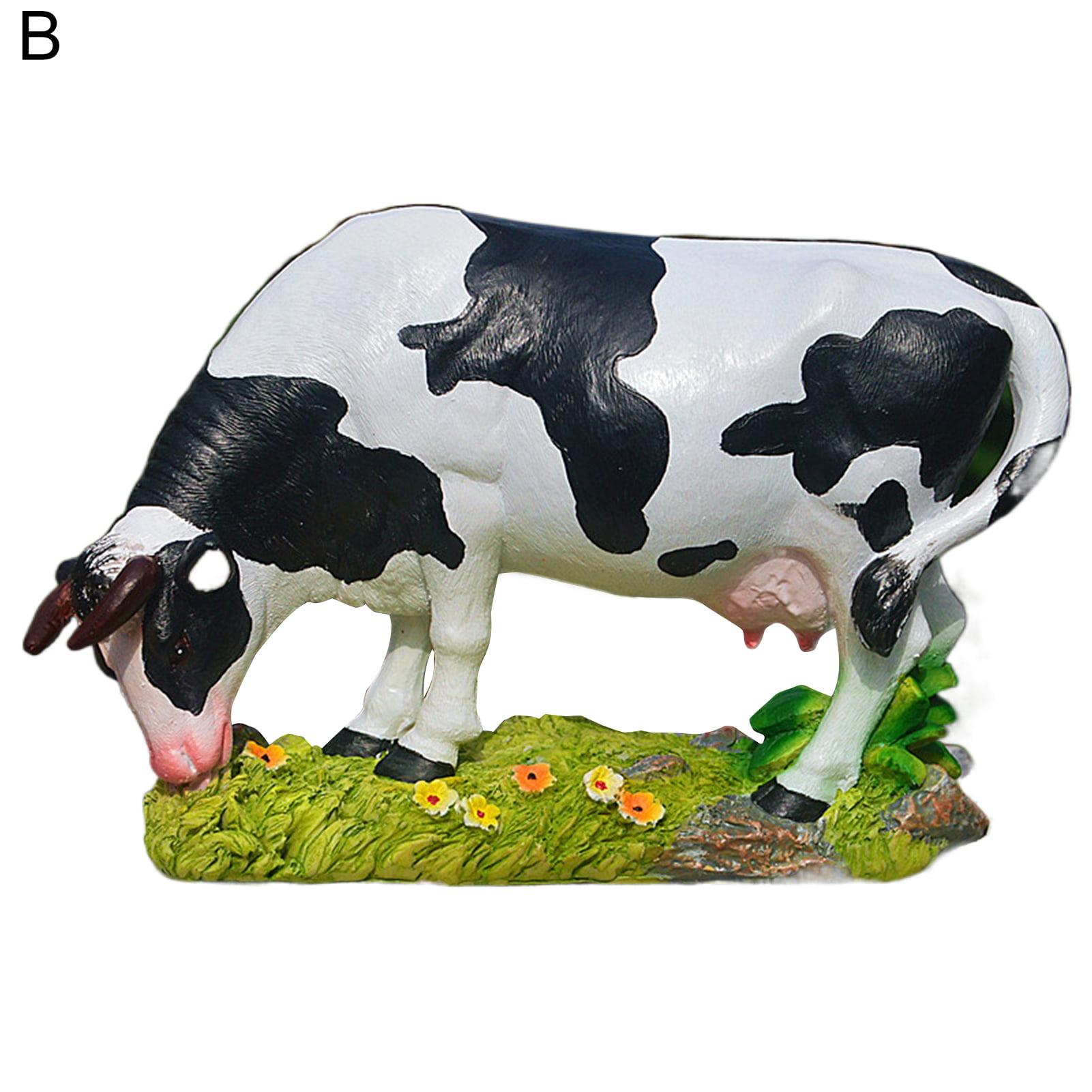 VERMON Garden Decoration Cartoon Cute Practical Farm Cute Vintage Animal Cow  Figurine Ornament 