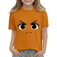 thumbnail image 6 of Auroural Toddler Girl T Shirts 5T Kids Boys Girls Solid Color Funny Expression Print Short Sleeve Loose Comfortable T-Shirt Top Boys Summer Shirts, 6 of 6