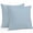 Light Blue, variant on Light Blue Throw Pillow Covers 18x18 Inch Set of 2, Farmhouse Solid Blue Color Modern Art Waterproof Outdoor Pillow Covers, Decorative Cushion Pillowcases for Couch, Sofa, Bed, Garden, Patio