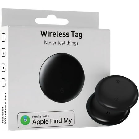 Air Tags: Smart Tracker, Item Finder Works with Apple Find My (iOS Only) App, Tracker Tag Locator for Keys, Luggage, Satchel, Backpack etc. (Not for Android Devices) (Black)