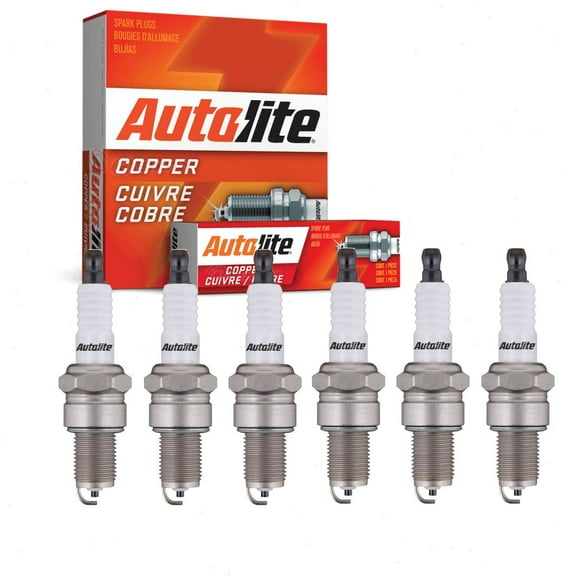 6 pc Autolite 646 Copper Core Spark Plugs for 3015 31 4012 41-618 AGR52-6 W10EC Ignition Wire Secondary