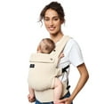 thumbnail image 1 of Momcozy Baby Carrier with Natural Cotton Linen, Ergonomic Design, 7-44lbs for Infant and Toddler, Hands-Free for Moms&Dads, Light Amber, 1 of 8