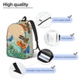 thumbnail image 4 of Yiaed Colorful Plants And Insects Print Backpack, Premium Laptop Backpack, Travel Backpack for Women, Lightweight Backpacks, Comfortable Back Pack-Small, 4 of 7
