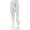Pre-owned|Escada Womens Button Ankle Detail Trouser Pants White Size 40
