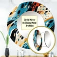thumbnail image 3 of Designart "Retro Contrast I" Abstract Rund Mirror For Wall Decor - Large Orange Round Printed Mirror -Modern Round Living Room Mirror - 29" x 29", 3 of 6