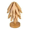 thumbnail image 3 of Posavasos de madera con forma de árbol del dinero, práctico, reutilizable y antideslizante. Natural, 3 of 9