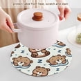 thumbnail image 5 of Sleeping Bears Trivet Mats Woven Pot Holders 3Pcs Non-Slip Heat Resistant for Hot Pots Pans Pats, 5 of 6