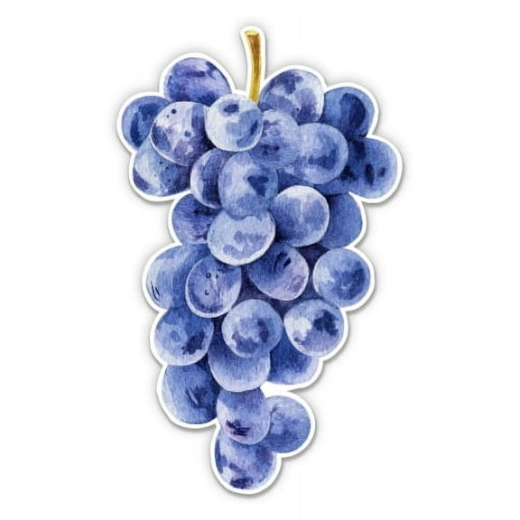Grapes Beautiful Painted - 3" Vinyl Sticker - For Car Laptop I-Pad Phone Helmet Hard Hat - Waterproof Decal