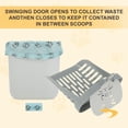 thumbnail image 3 of Pala para Arena para Gatos Unique Bargains, Pala Duradera con Bolsas de Repuesto, Pala para Arena Sin Desorden, Diseño Conveniente de Soporte para Pala, Blanco Gris, 3 of 7