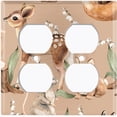 thumbnail image 3 of Metal Light Switch Plate Cover Cute Forest Animals Squirrel Mouse ANM015, 3 of 13