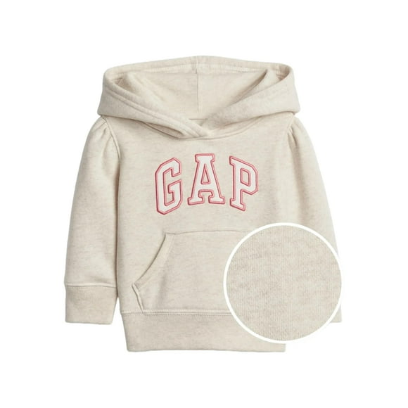 Sudadera GAP para niñas con el logotipo de GAP, sudadera con capucha, gris jaspeado, 5T