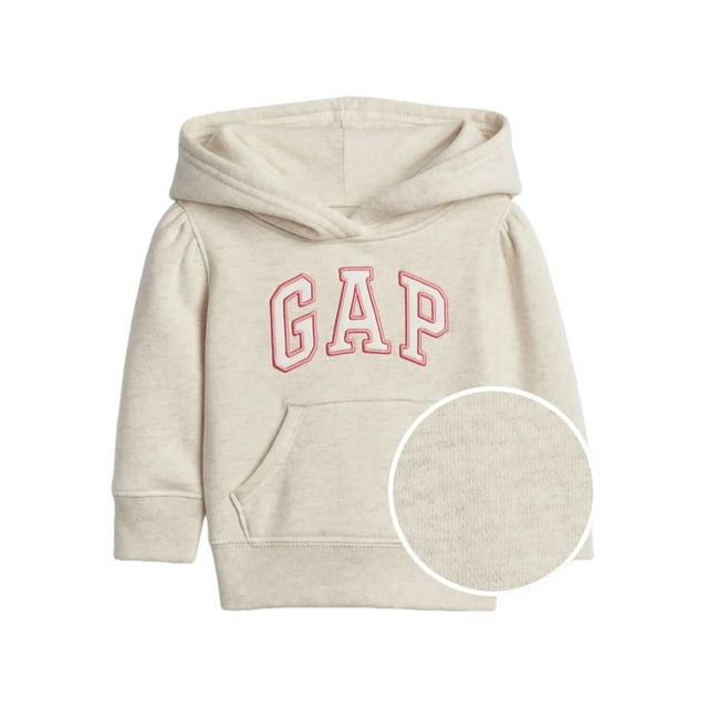 Súeter con Capucha GAP para Bebés Niñas Gris Jaspeado 6-12 Meses