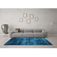 thumbnail image 3 of Ahgly Company Indoor Round Abstract Light Blue Modern Area Rugs, 8' Round, 3 of 4