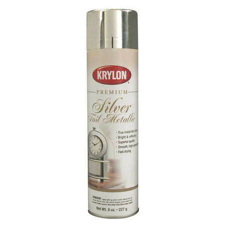 Krylon Premium Silver Foil Metallic Spray Paint, 8