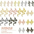 thumbnail image 3 of 30pcs 5 Colors Snake Charms Pendants Alloy Mixed Styles Snake Serpent Charms Craft Supplies for Halloween DIY Bracelets Necklaces Earrings Jewelry Making, 3 of 7