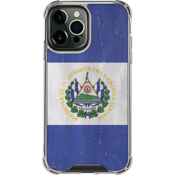 Skinit Countries of the World El Salvador Flag Distressed iPhone 13 Pro Max Clear Case