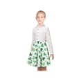 thumbnail image 4 of Girls Dress Green Floral Lace St Patrick Clover Holiday Party Long Sleeve 14 Years, 4 of 8