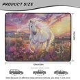 thumbnail image 7 of XYZCANDO White Horse Florals Pet Trunk Mat 29" x 39", Waterproof Stitched Edge Cargo Liner with Non-Slip Backing, Easy-Clean Durable Carpet for SUVs, Sedans and Trucks, 7 of 7