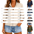 thumbnail image 3 of Womens Zip Up Jacket Roll Tab Sleeve Flap Pocket Drawstring Hem Utility Lightweight Cropped Jackets Women SoftLightweight Fall Jacket Daily Travel Outfits, 3 of 4