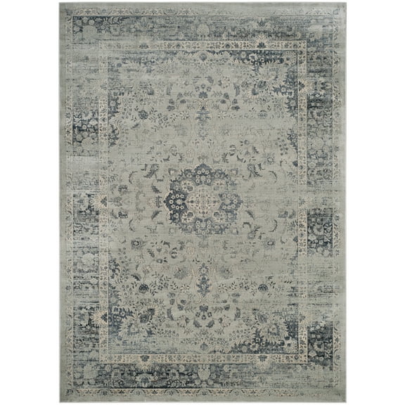 SAFAVIEH Vintage Hartley Bordered Area Rug, Light Blue, 8' x 10'
