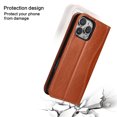 thumbnail image 4 of Allytechgroup Compatible with iPhone 11 Pro Max Wallet Phone Case, PU Leather RFID Blocking Flip Case with Credit Card Slot  Shockproof Protective Back Cover for Apple iPhone 11 Pro Max, Brown, 4 of 9