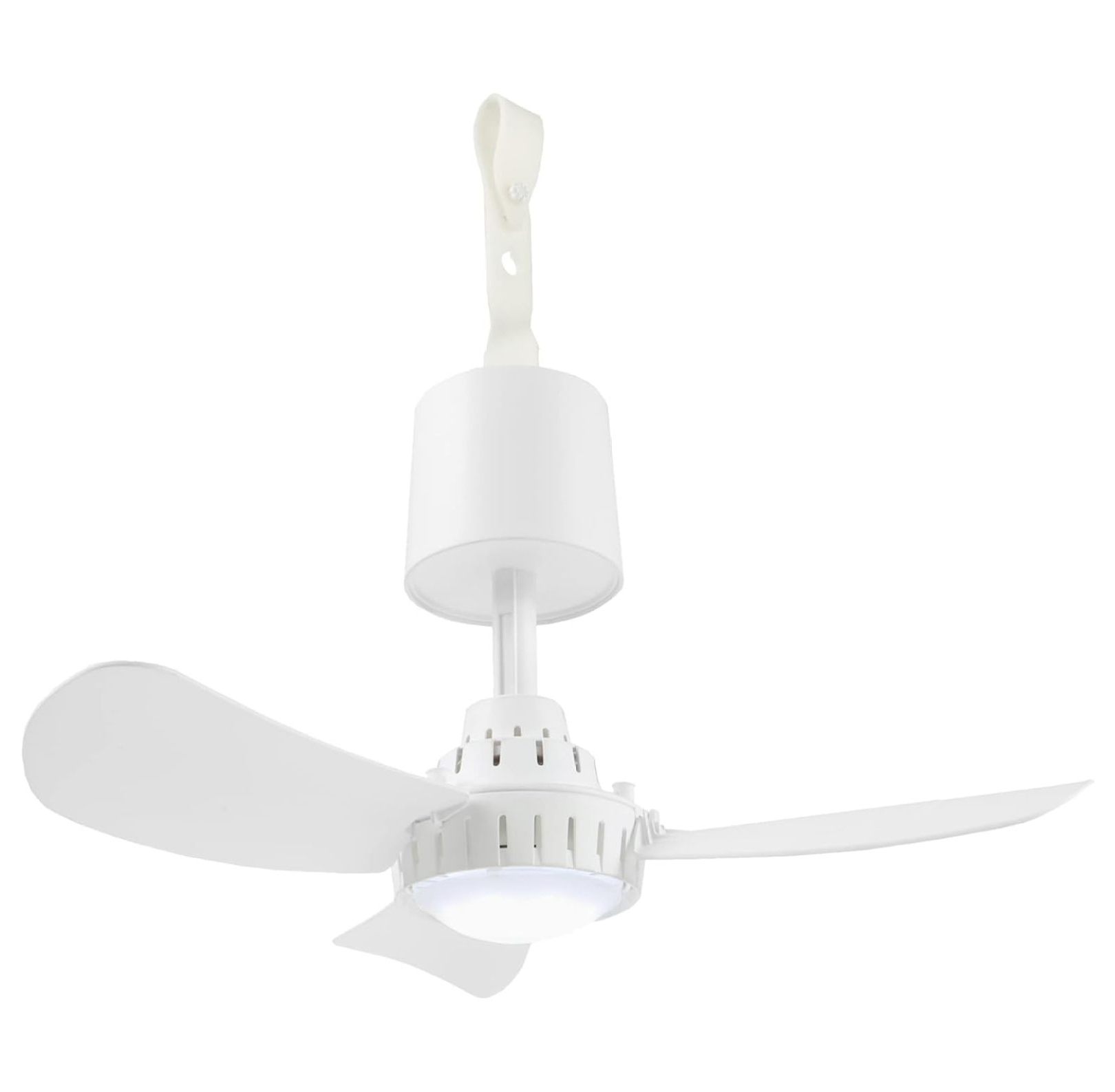 Zhongpeng Rechargeable 15 in Canopy Fan Easy to Assemble Portable Ceiling Fan For Your Outdoor Canopy Tent and Gazebo, Control, 2 Speed Setting with LED Lighting No Tools Required
