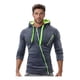 thumbnail image 1 of Sudadera Con Capucha Y Cremallera Inclinada Para Hombre, 1 of 5