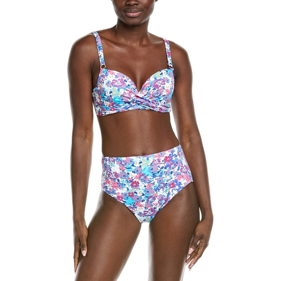 Catherine Malandrino womens  2pc Twist Top Bikini Set, m, Blue