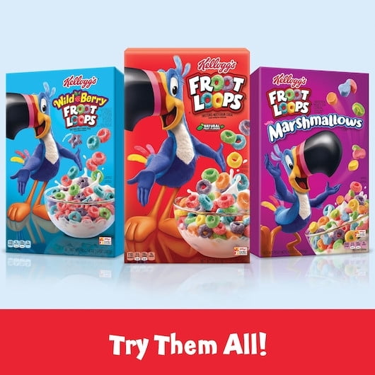 Kellogg s Froot Loops Cereal, 0.95 Ounce, 70 Per Case